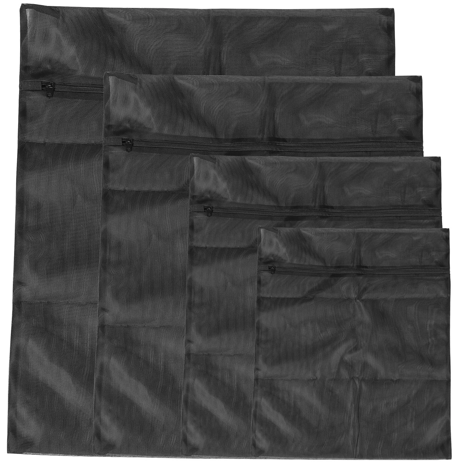 4 Pcs Laundry Bags Mesh for Wash Organizer Black Washing 2