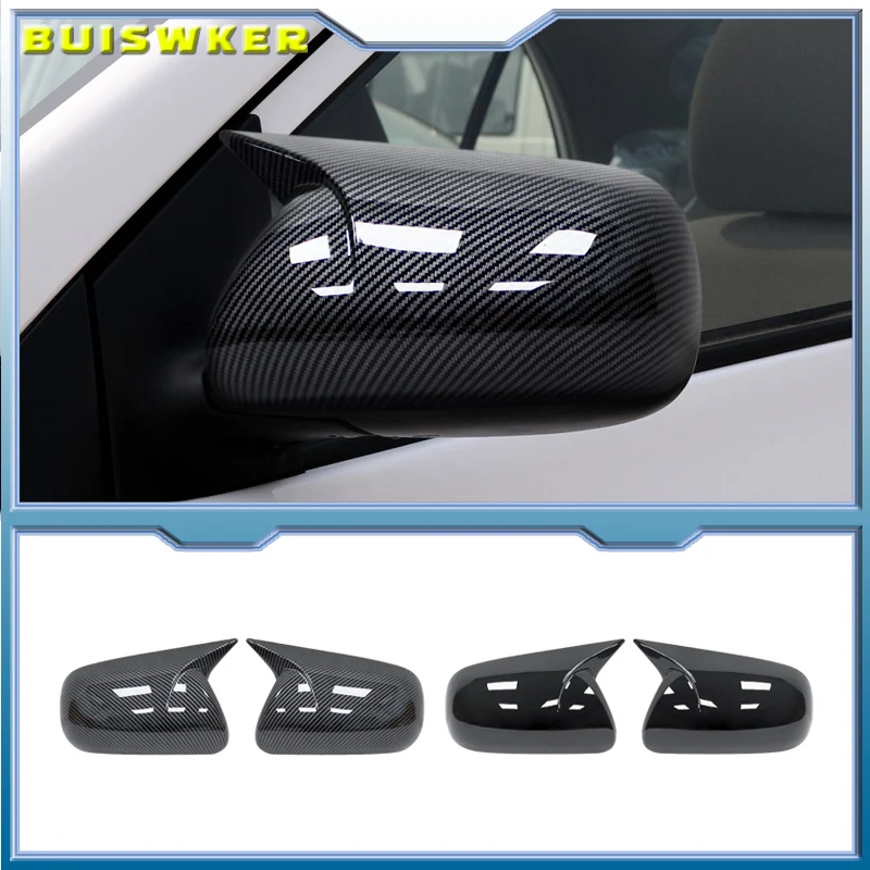 

Сменные колпачки для боковых зеркал заднего вида Toyota Corolla 2007-2013 Vios Yaris Sedan P90 2008-2013, черное глянцевое углеродное волокно