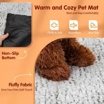 Self Warming Cat Bed Waterproof Self-Warming Pet Mat Reflects Pet Body Heat Pet Warmer Pad For Constant Temperature Washable 5