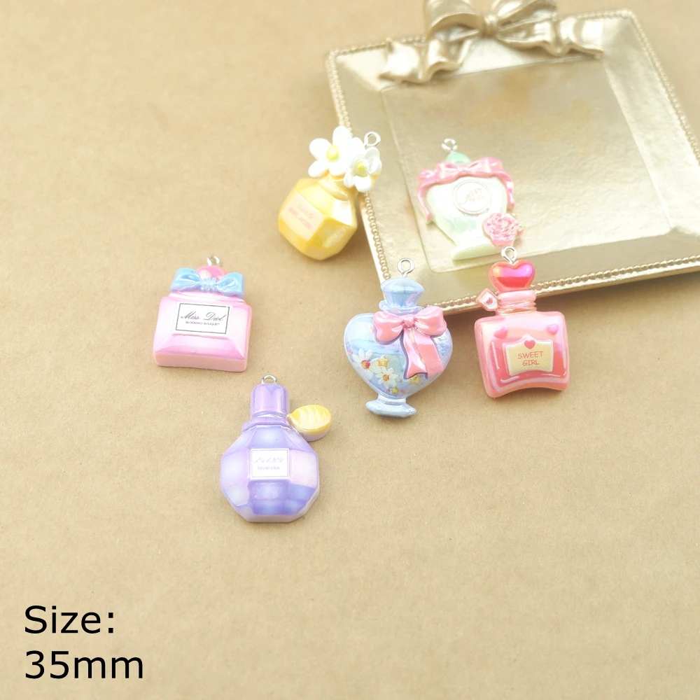 Niedliche Parfümflaschen-Charms für die Schmuckherstellung, DIY-Ohrring, Armband, Anhänger, Zubehör, Erkenntnisse, Telefonherstellung, Großhandel, Großpackung