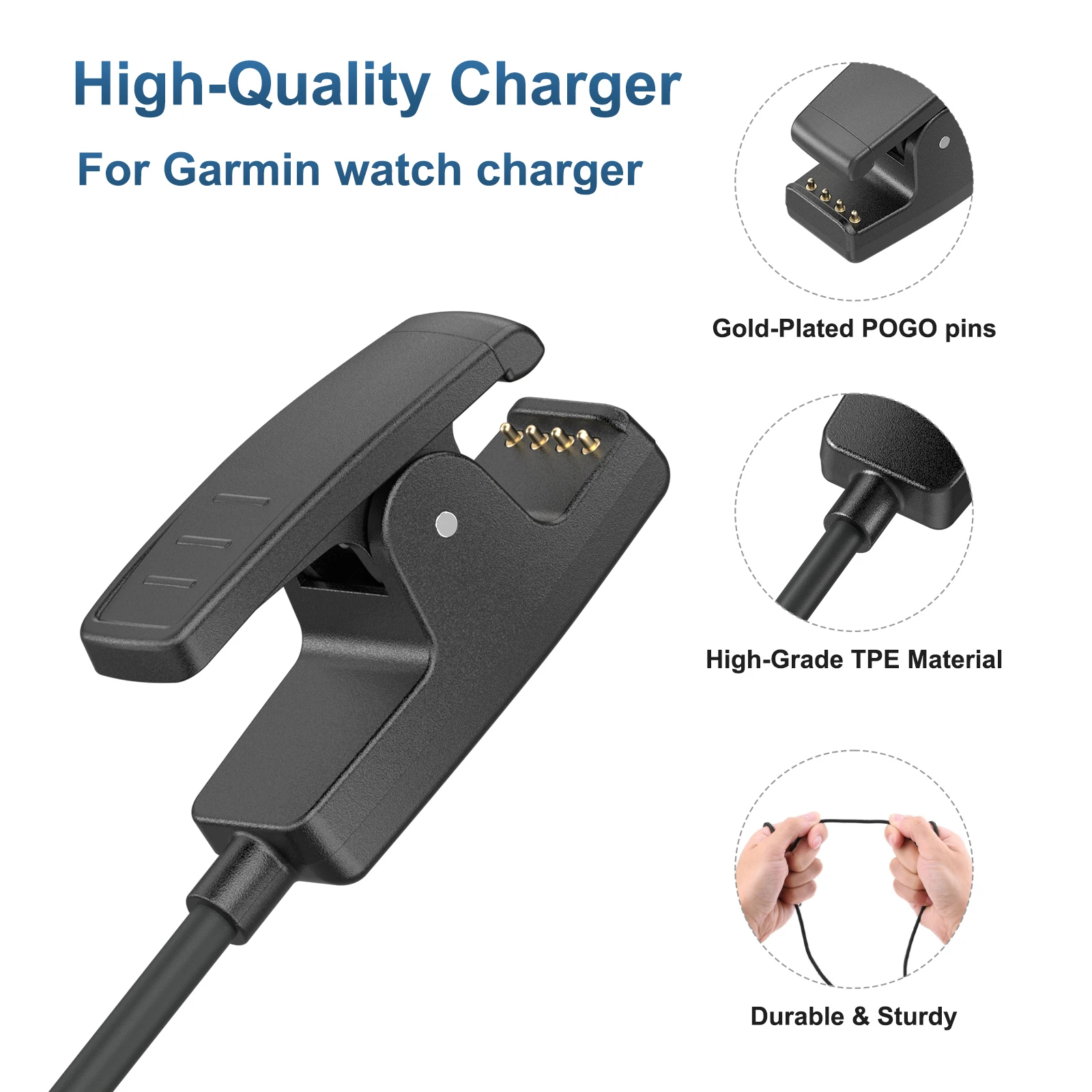 100CM USB Charger with Clip Cradle