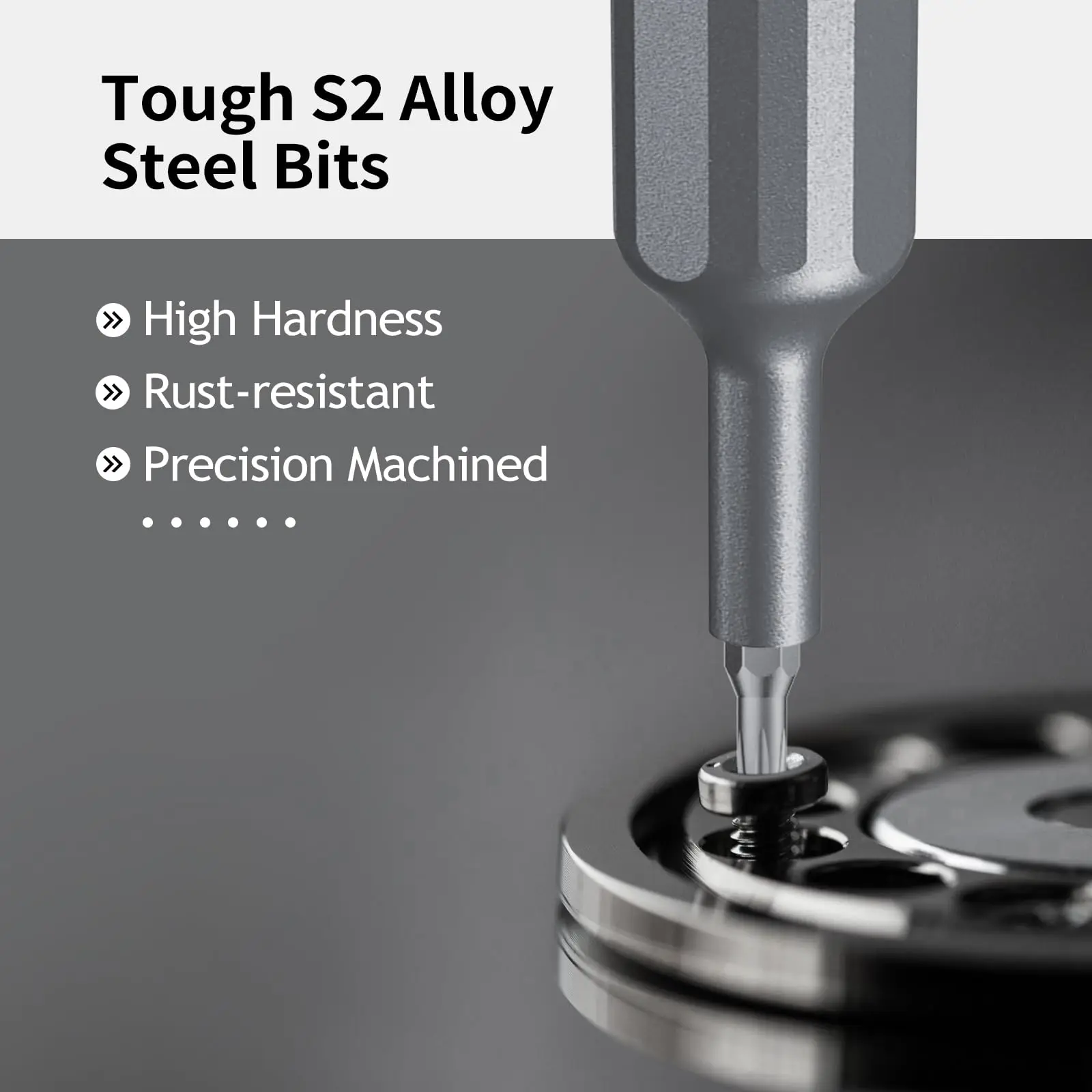 39 in 1 Präzisions-Schraubendreher-Set in Stiftform, manuelles Reparaturwerkzeug mit 38 magnetischen, robusten S2-Bits aus legiertem Stahl für iPhone, PC, Uhr, DIY – Detail 10