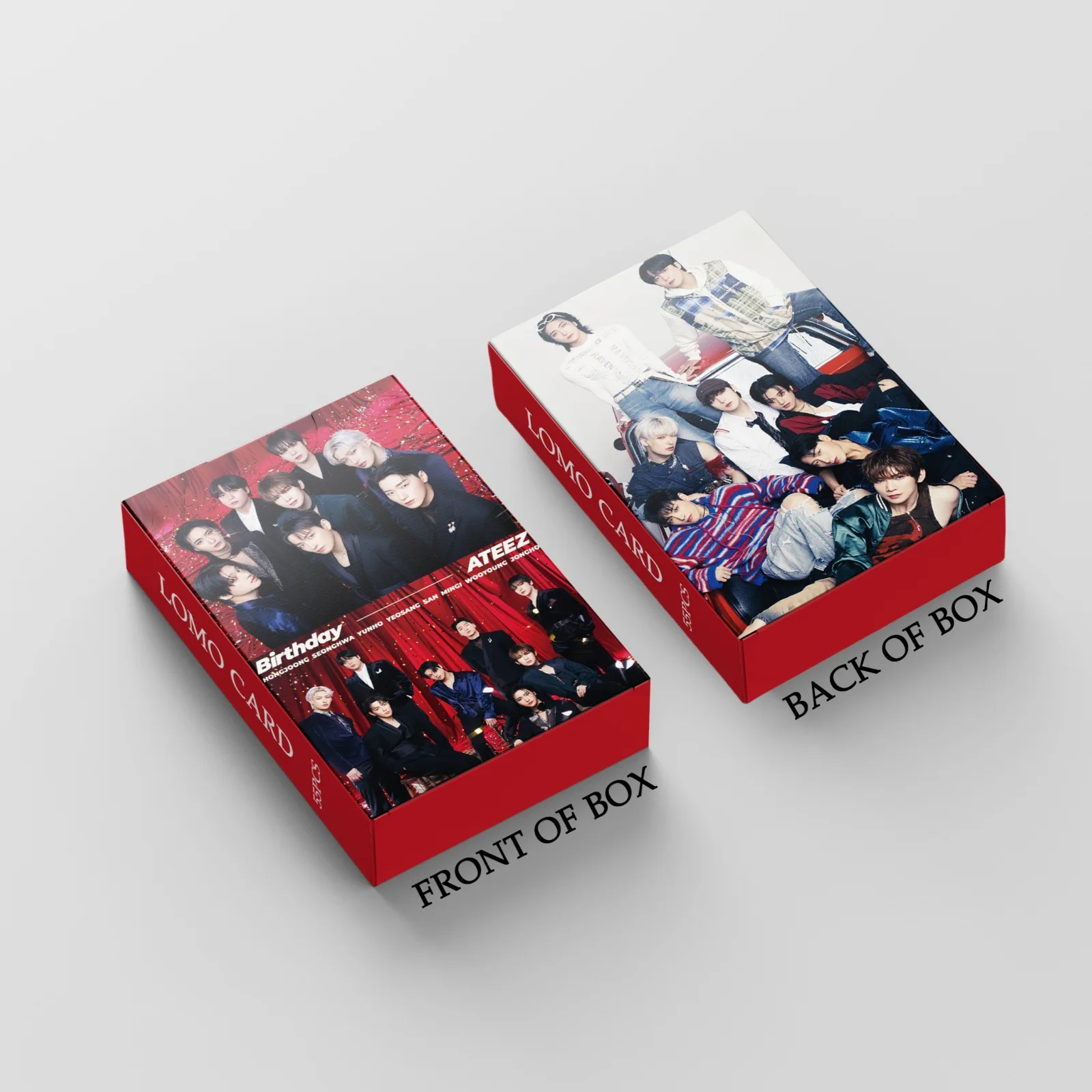 55Pcs/Set Idol ATEEZ New Album BIRTHDAY Lomo Cards Photocards HD Double Sided Printd Postcards Hongjoong Yunho Jongho Fans Gifts