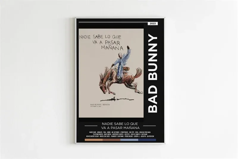 Bad Bunny Un Verano Sin Ti Hip Hop Rock Poster 20x30cm