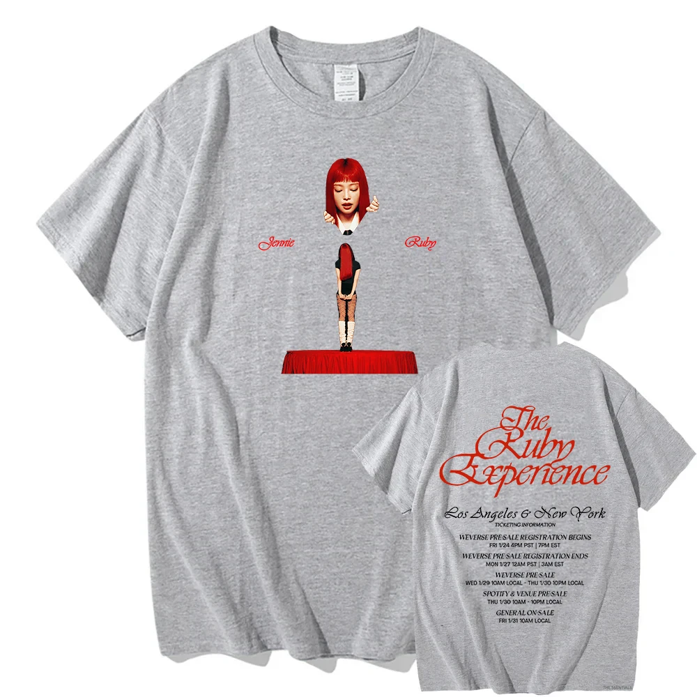 JENNIE Ruby 2025 New Album T Shirt Men/women Harajuku Vintage