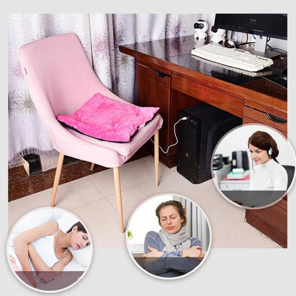 Dtydtpe Chair Cushions Autumn and Winter Warm Usb Electric Heating Car  Office Chair Heating Pad