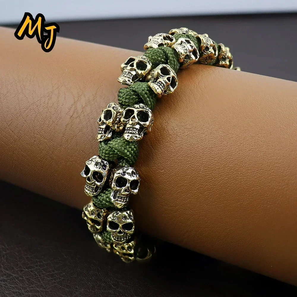 Punk Motorcycle Skull Bracelet Men's Vintage Trend Adjustable