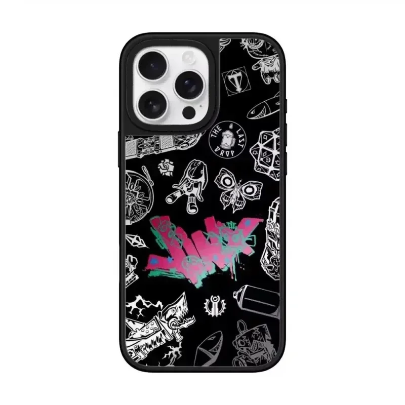 Fashion Game Anime Mirror Surface Phone Case Cover for IPhone 11 12 13 14 15 Pro Max Shockproof Cases for IPhone 16 Pro Max Case