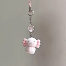 Cute Kawaii Pink Flocking Cat Phone Charm Pendant - Sweet Love Accessories - Other (1pc B)