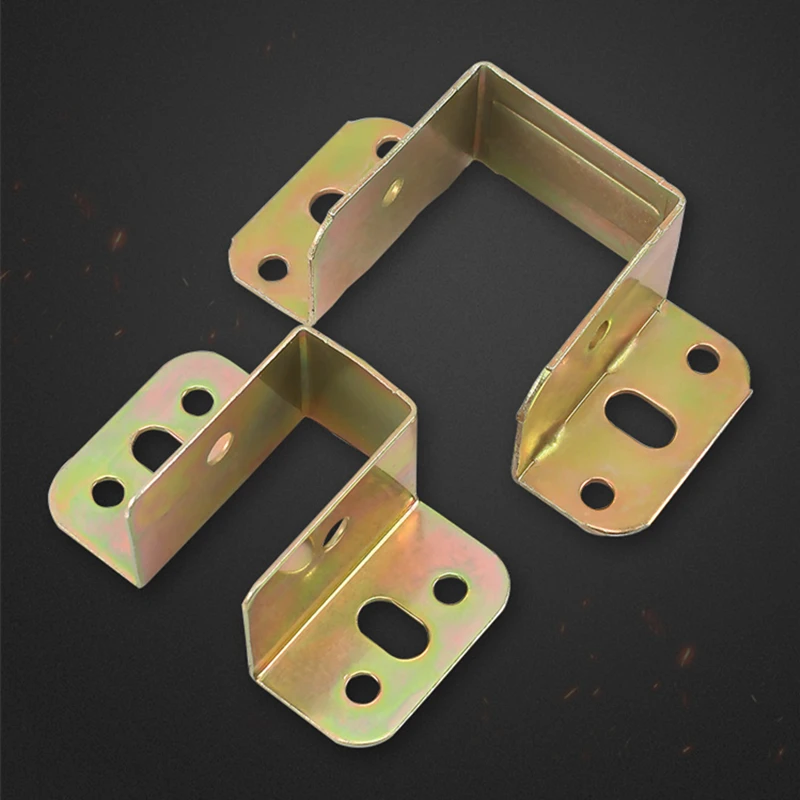Stainless Steel Angle Bracket Furniture Hardware Angle Bracket Angled Furniture Hardware Angle Connector 5Pcs Metal Thickened Bed Corner Bed Beam Support Hinges Hook Corner Code Furniture Hardware Accessories