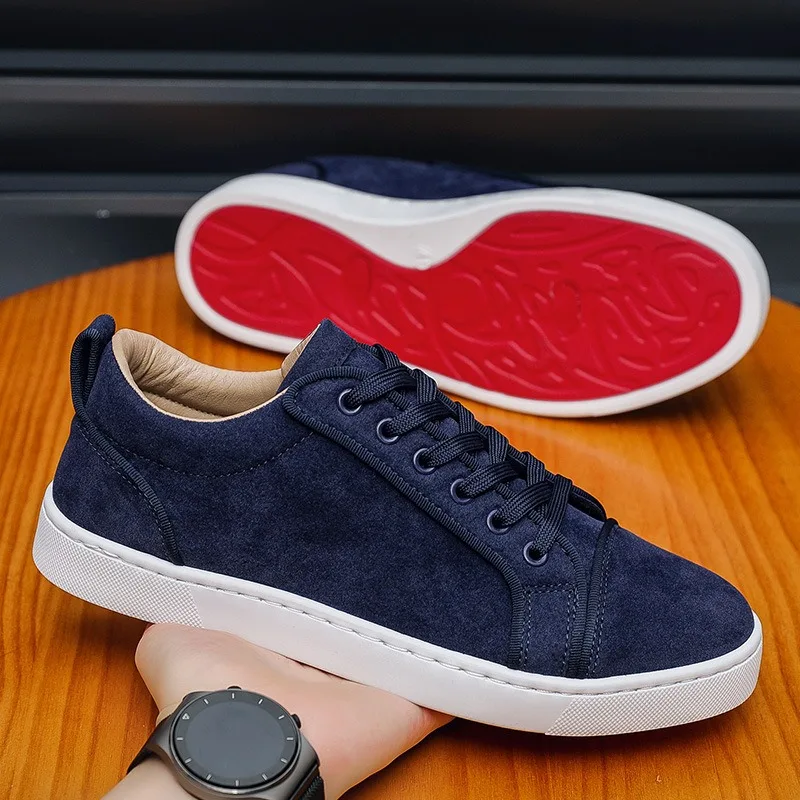 2026 New Trendy Round Toe Men Casual Flats Comfortable Non Slip Hard Wearing Sport Shoes Cross Tied Concise Lightweigh Sneakers 3