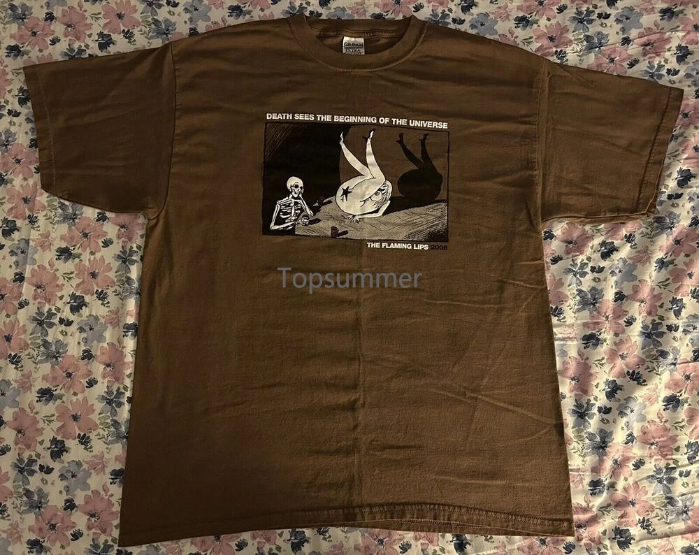 

2006 The Flaming Lips редкий дизайн Vtg классический стиль Темный Чок футболка H10630