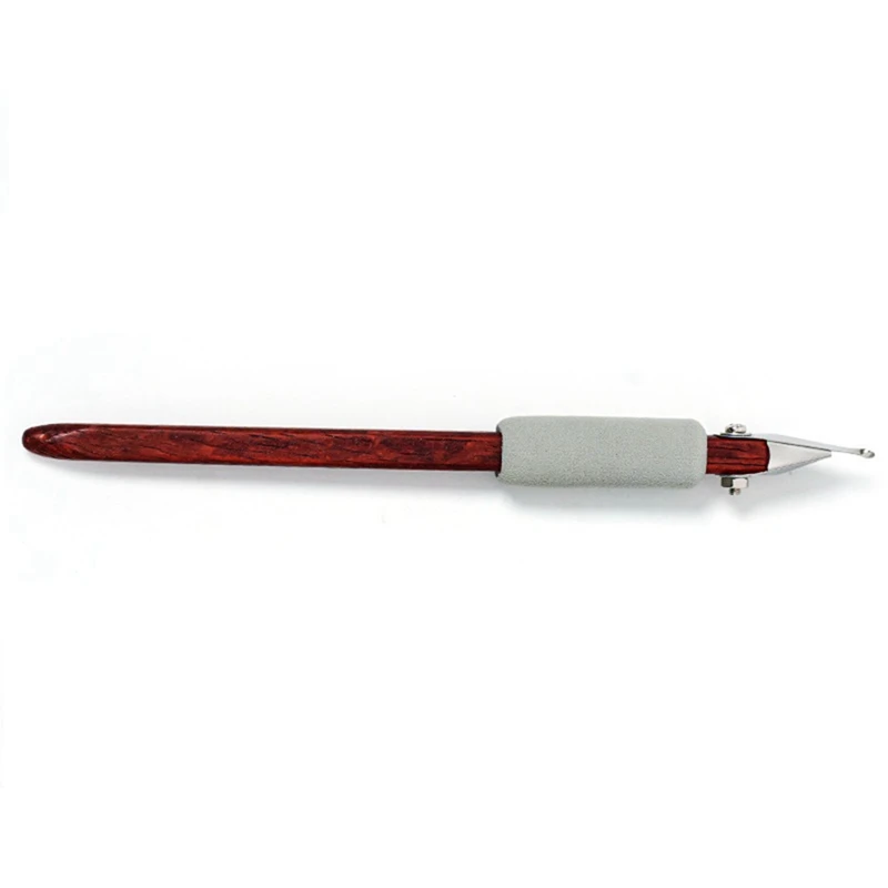Pottery Carving Scraper Red Rosewood Handle Ring Single-Head Scraper DIY Ceramic Texture Scraping Texture Carving Tool Durable Wood Carving Tools