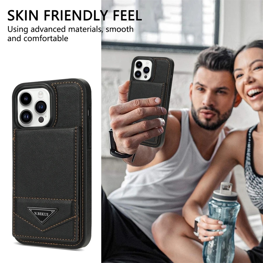 Wallet Magnetic Flip Sidestick Hardware Anti-theft Brush Leather Case For iPhone 17 Air 16e 16 Pro Max 15 Plus 14 13 12 11 XR