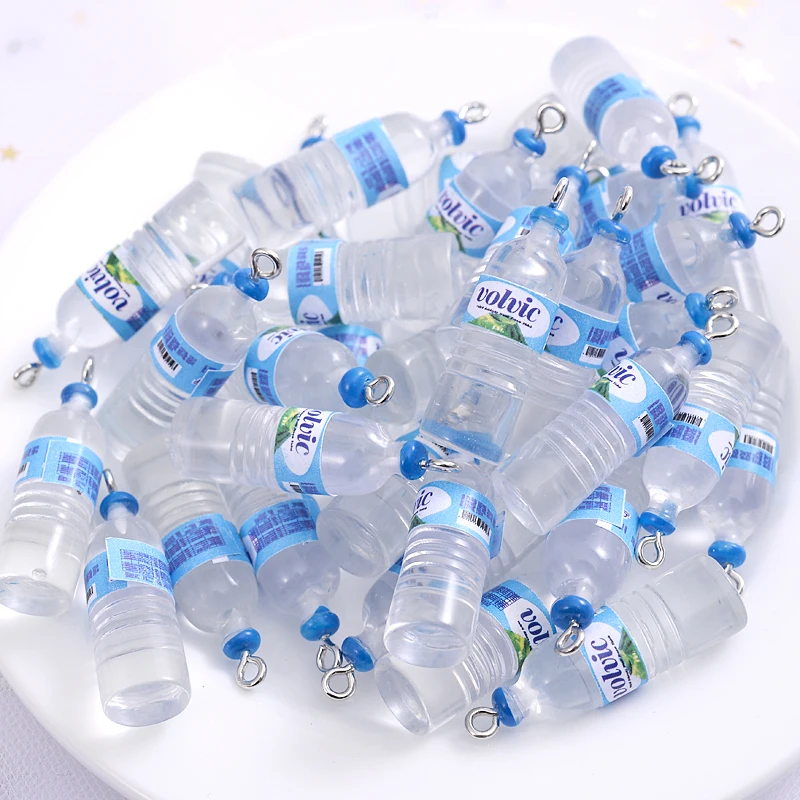 10Pcs/Pack 5 Color Acrylic Pendants Charm Mini Drink Bottle Shape Pendant For DIY Jewelry Makeing Necklace Bracelet Accessories