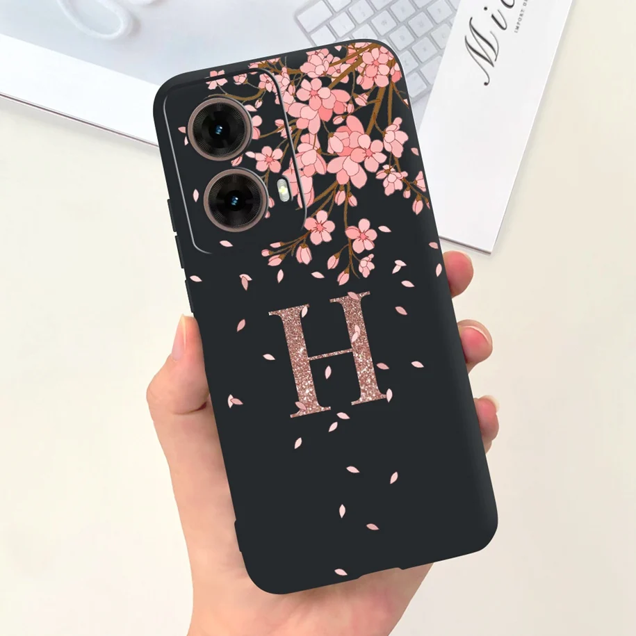 Luxury Initial Letters Soft Silicone Protective Case - Shockproof Bumper Cover