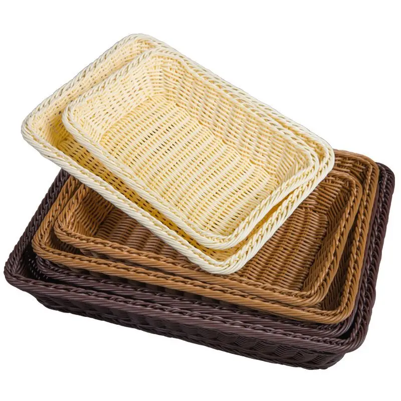 Wicker Baskets for Organizing Imitation Rattan Bread Basket Nice