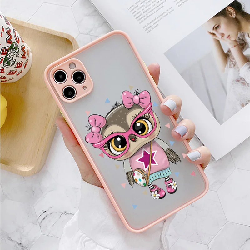 Adorable Owl Shockproof Phone Case – Durable Back Cover with Cute Design