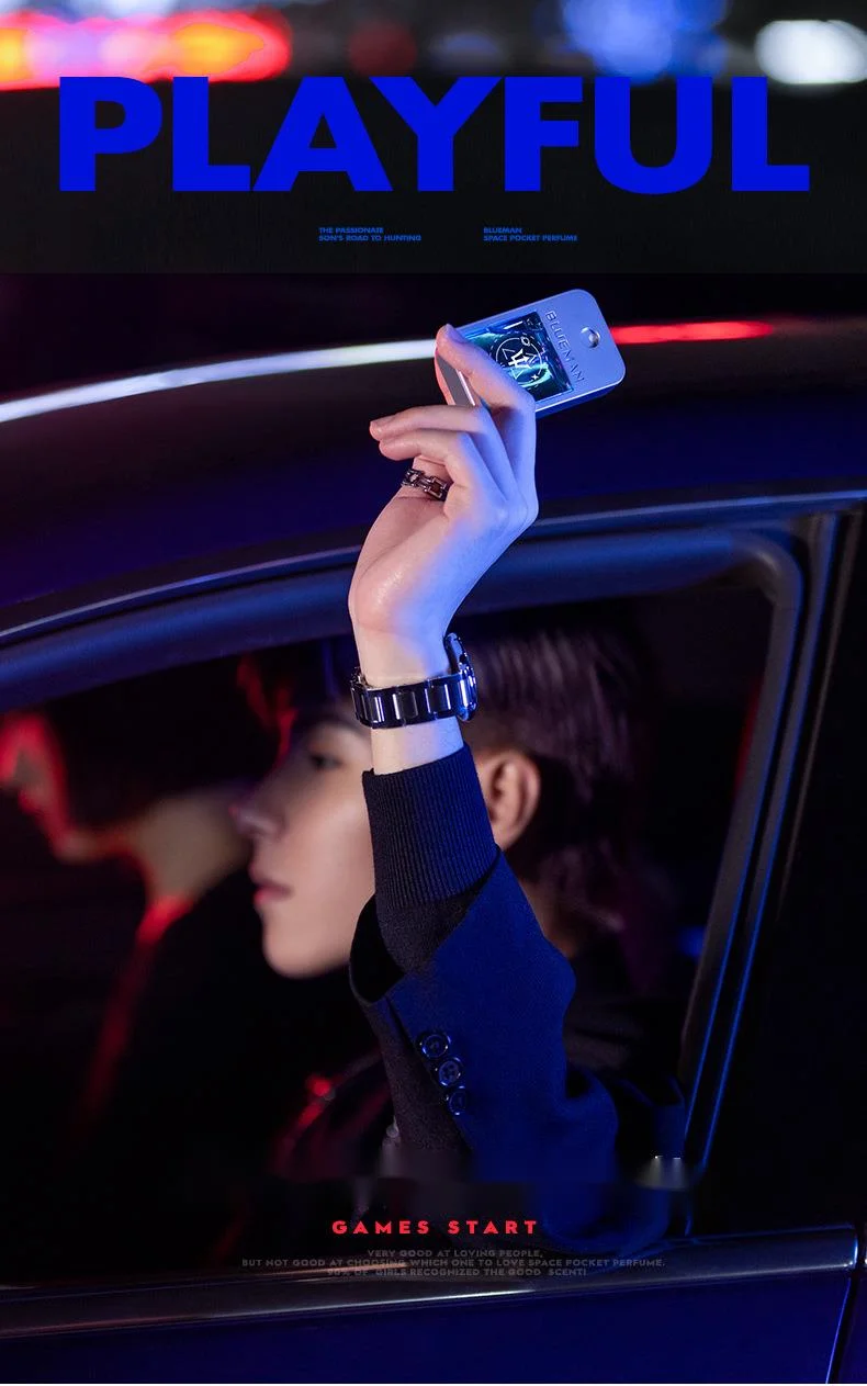 Neues blaues Herrenparfüm, anhaltender Duft, leichter Duft, blauer Duft, Kölnisch Wasser, große Markentasche für Studenten_voghion.com