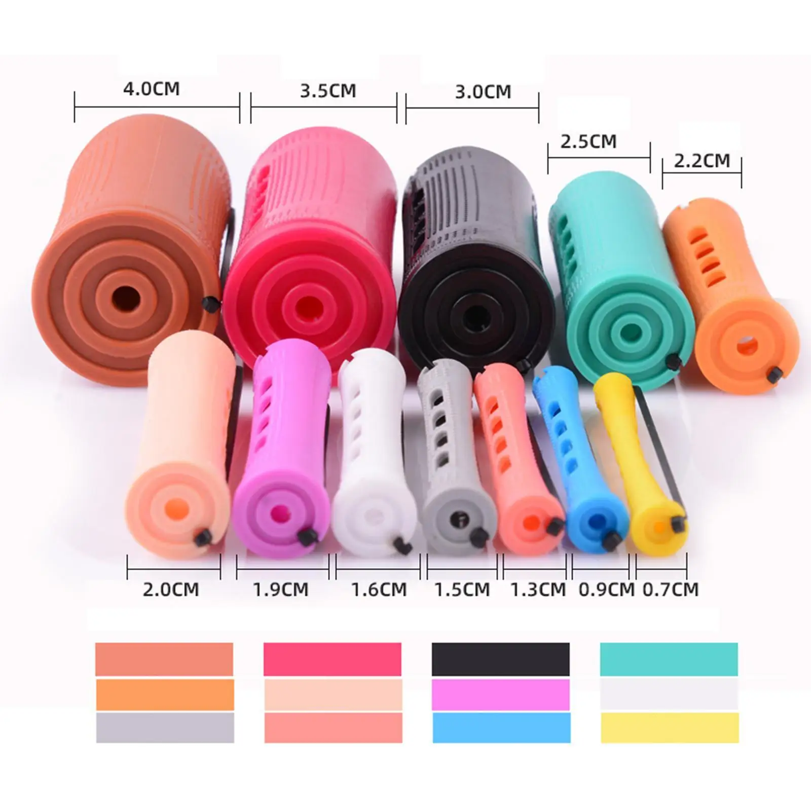 Curl Cold Wave Perm Rods Curling Hair Curly Wavy Rod Set Women Girls 12 pcs 4cm