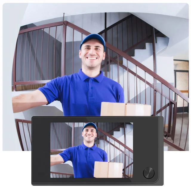 3.5 Inch Digital Doorbell Viewer 120° Wide View Angle 1MP Wireless Video Doorbell Peephole Viewer Cat Eye Door Bell Smart Home 3