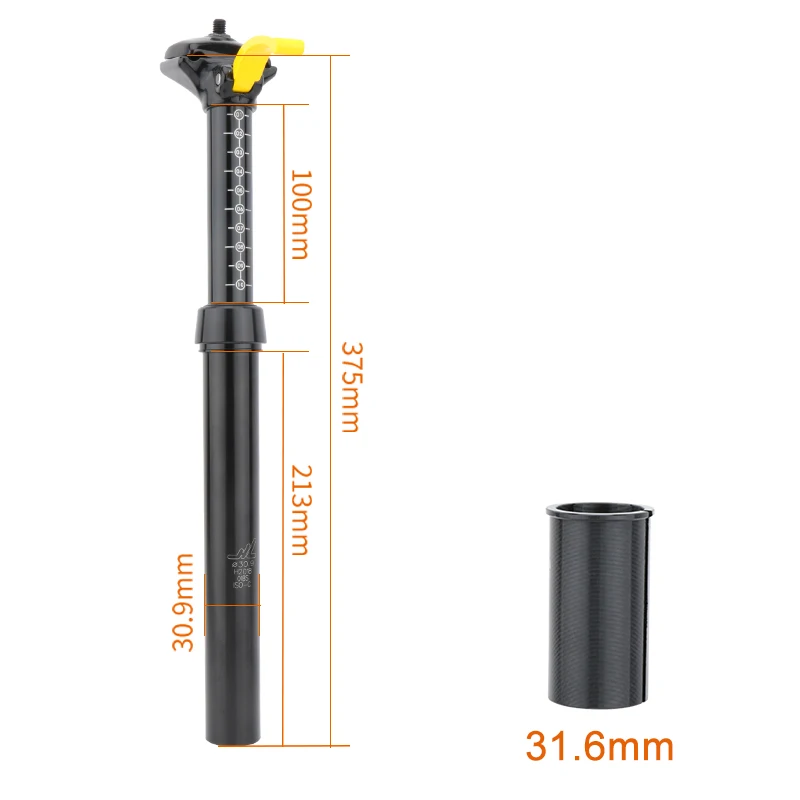 Zoom Dropper Seatpost 30.9/31.6mm tija telescopica mtb Internal External  Wire Control Seat Tube canote