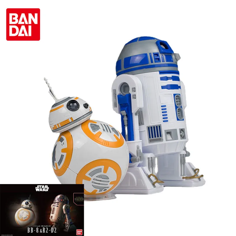 

Оригинальные фигурки Bandai в стиле Звездных войн, модель 1/12 детской, астромеханический робот, аниме, игрушки для мальчиков и девочек, подарок для детей