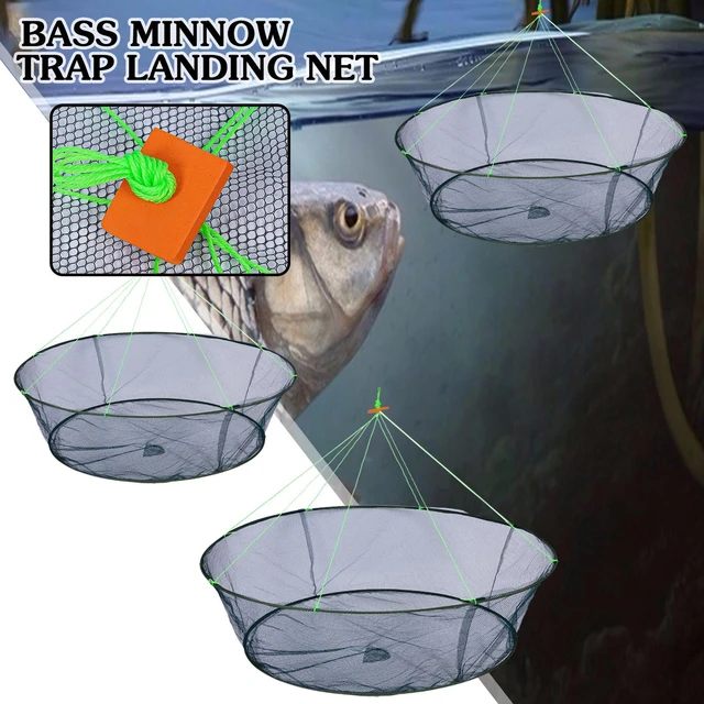 Foldable Fishing Net Trap and Fish Minnow Trap