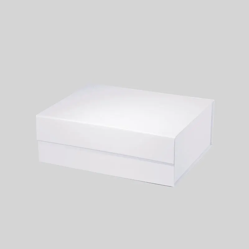 Elegant Black and White Magnetic Closure Luxury Gift Boxes, Deep A4 Size