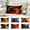 Hot Anime Comics Kimetsu Yaiba Pillow Covers Cartoon Sofa Decorative Home Double-sided Printing Short Plush Cute Cushion Cover 1