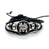Latest Guns N Roses Rock Band Bracelet Punk Guns and Roses Band Logo Print Glass Gem Handmade Multilayer Braided Bangle Gift 5