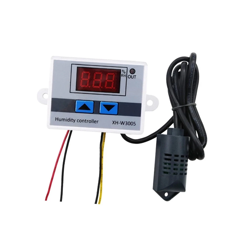 

W3005 Digital Humidity Controller XH-W3005 12V 24V 220V Humidistat Hygrometer Humidity Control Switch Regulator Humidity Sensor