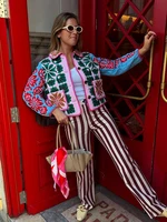 2025 hiver femmes fleur imprimé Parkas revers simple boutonnage à manches longues poche matelassé manteau femme Vintege dame nouveau dans les vêtements d'extérieur 6