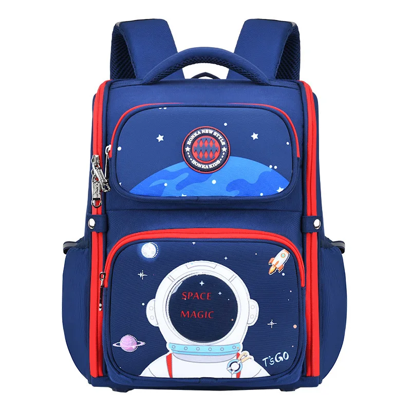 

Primary School High Capacity Backpack for Students In Grades 1-6 Rainbow Astro Cartoon Load Reduction and Spine Protection Bags