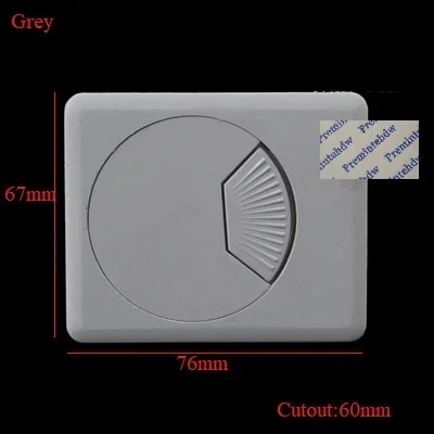 Rectangle Grey 60MM