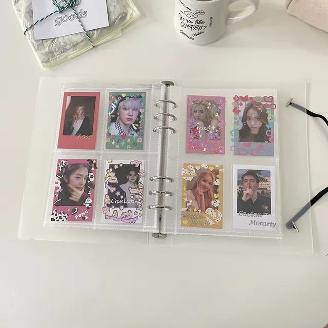 Classeur A5 en forme de cœur mat pour scrapbooking, rechargeable, 3 pouces, pour collection idole, pour filles 4