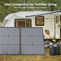 Panneau solaire pliable MHPOWOS 220W, chargeur solaire 40V pour station d'alimentation, camping-car, camping, pêche hors réseau, panneau solaire monocristallin portable étanche IP67 6
