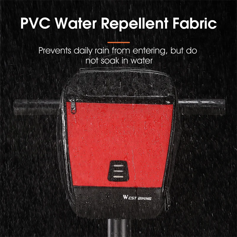 WEST BIKING Multifunctional Bike Handlebar Bag Electric Scooter MTB Road Cycling Bag With Water Bottle Pocket Shoulder Backpack