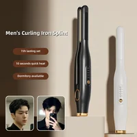 Men Short Hair Splint Curling Iron Adjustable Temperature Dual-purpose Hair Straightener Curling Iron Fluffy Hair Styling Tool 1
