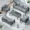 Patio Furniture Sets with Coffee Table, Water-Resistant Cushions, 5 Pcs Conversation Sets Backyard Sofa and Chairs for Outdoor 1