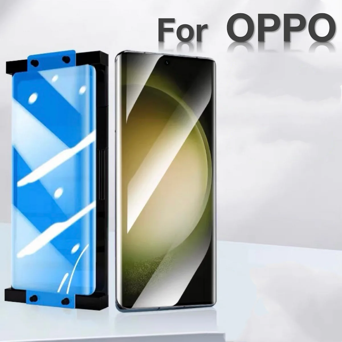 

for OPPO Find X2 X3 X5 X6 Pro Plus Reno 10 9 8t 6 5 4 3 Pro Explosion-proof Screen Protector Glass Protective with Install Kit