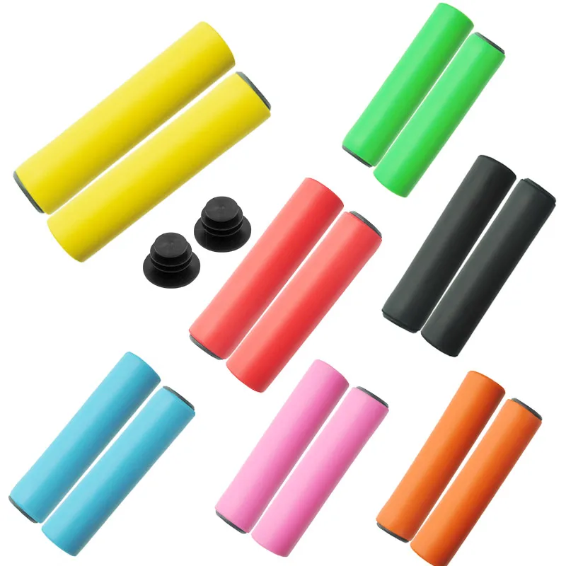 1 Pair Bicycle Grips Super Light Silicone Non-Slip Shock AbsorptionType Road Handle Bike bicycles Parts Bmx MTB Cuffs bicycle handlebar grip