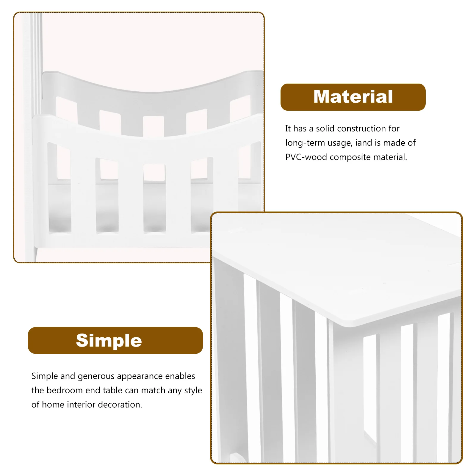 Modern Style Table Living Room Sofa Side Table Bedroom Nightstand Hollow Bedside For Room Night Sofa Side Rack