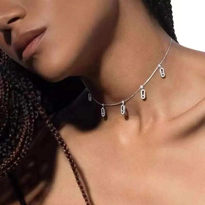 عقد مطلي ذهب مشبك ورق