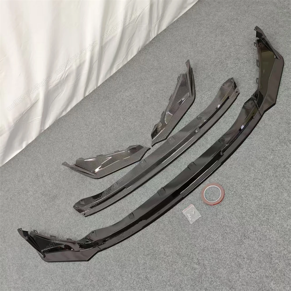 BMW M3 G80 M4 G82 2021-2024 컴페티션 ABS 프론트 턱 립 바디 키트 글로스 블랙 튜닝용 자동차 프론트 범퍼 립 스포일러 스플리터
