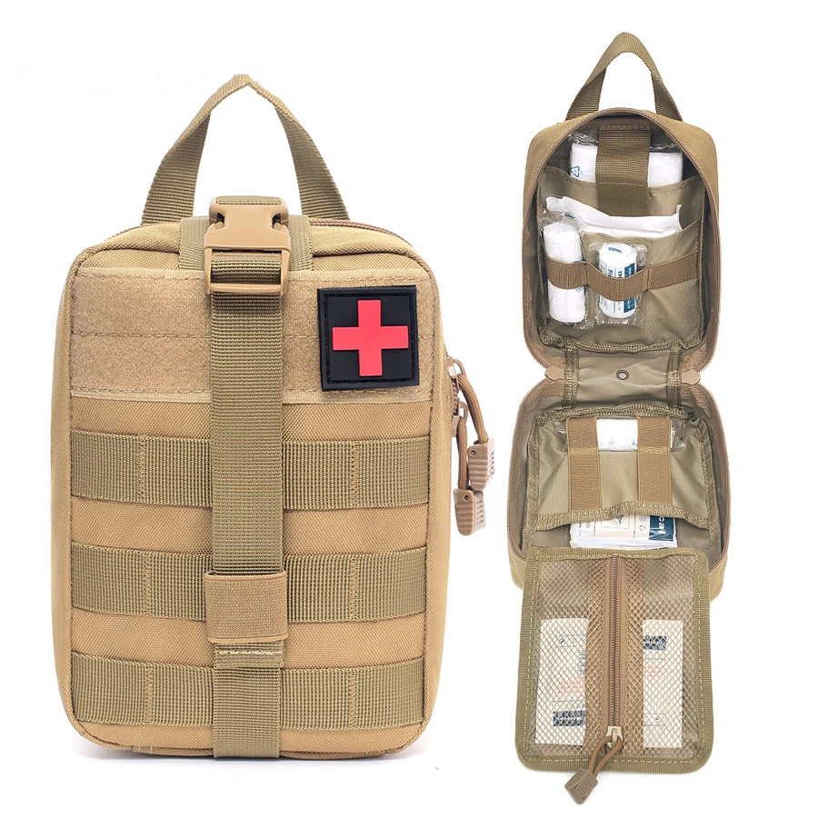 (black) Unisex Camouflage Outdoor First Aid Bag Tactical Hunting Carry