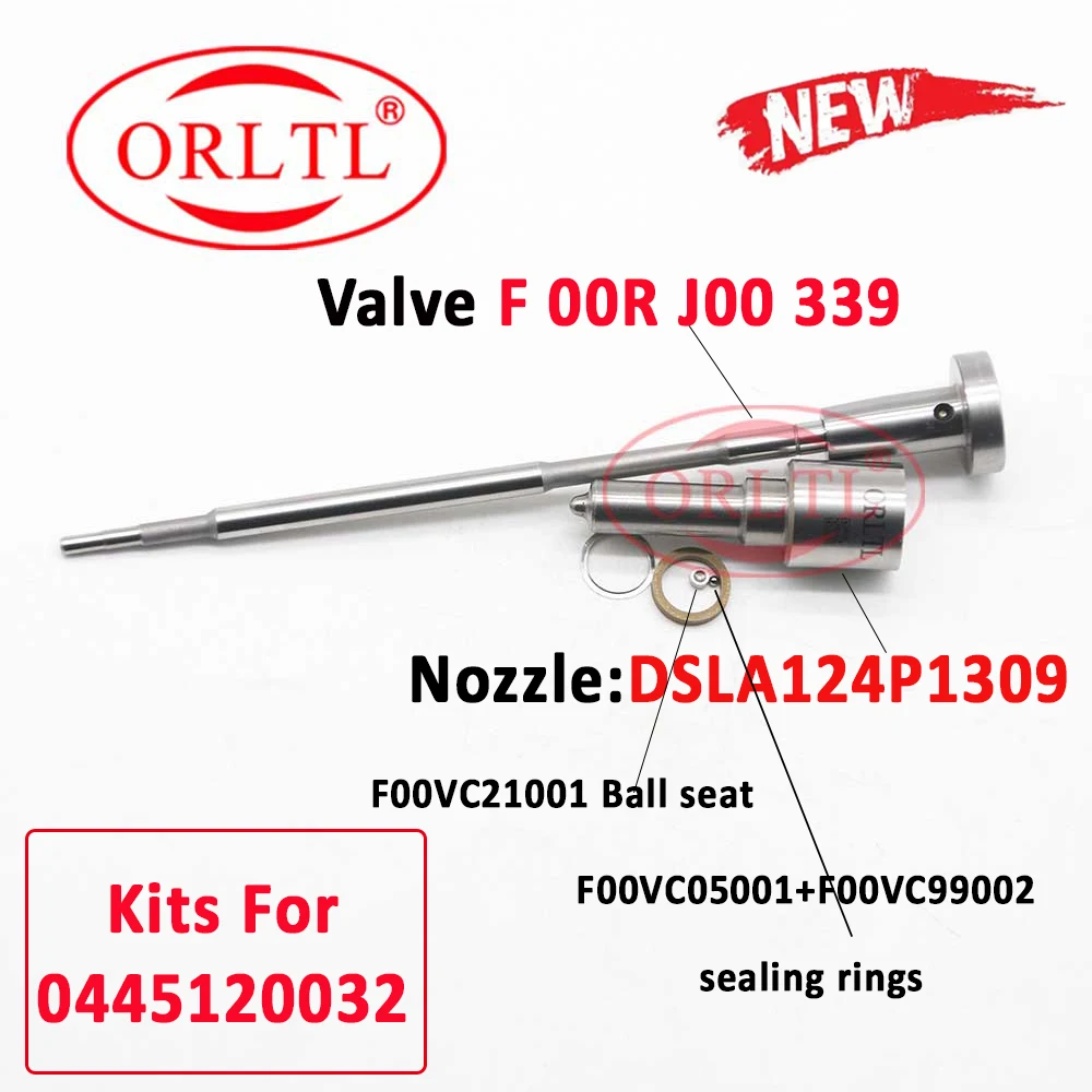 

ORLTL Repair Kits 0445120032 Fuel injector DSLA124P1309 Diesel Nozzle 0433175390 Valve F00RJ00339 For CUMMMINS 3964273