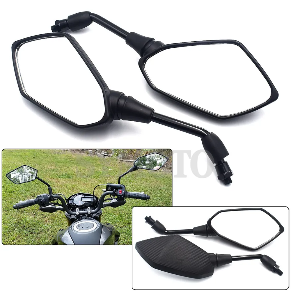 

2X10mm Universal Motorcycle Side RearView Mirrors Accessories For Honda Yamaha Kawasaki BMW Aprilia KTM Tuono Scooter ALL Modle
