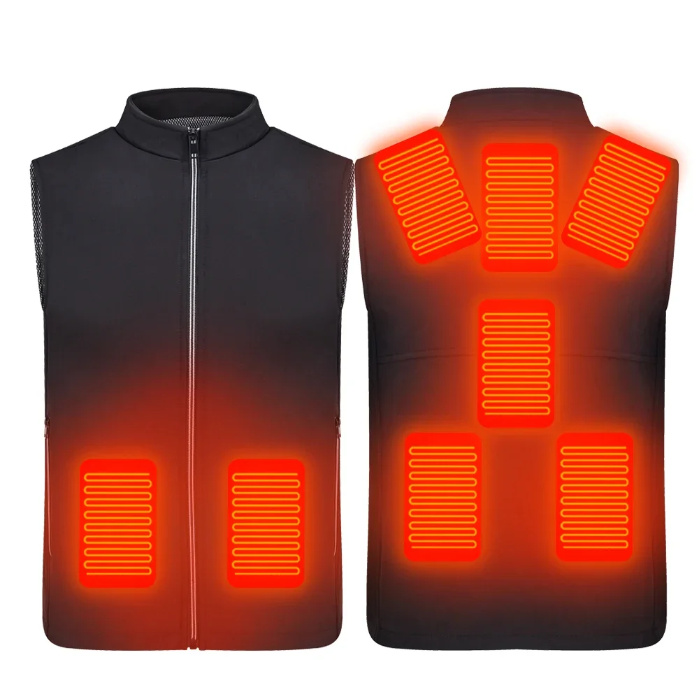 Winter Mens Thermal Clothing Electrical Cotton Heated Vests USB Heating Down Jacket Warm Sleeveless Women Fishing Hunting heated jacket