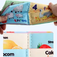 Cloth Book Toddler Soft Baby Books Rustle Sound Baby Quiet Books Infant Early Learning Educational Toys 0 -12 Months Tear-proof 2